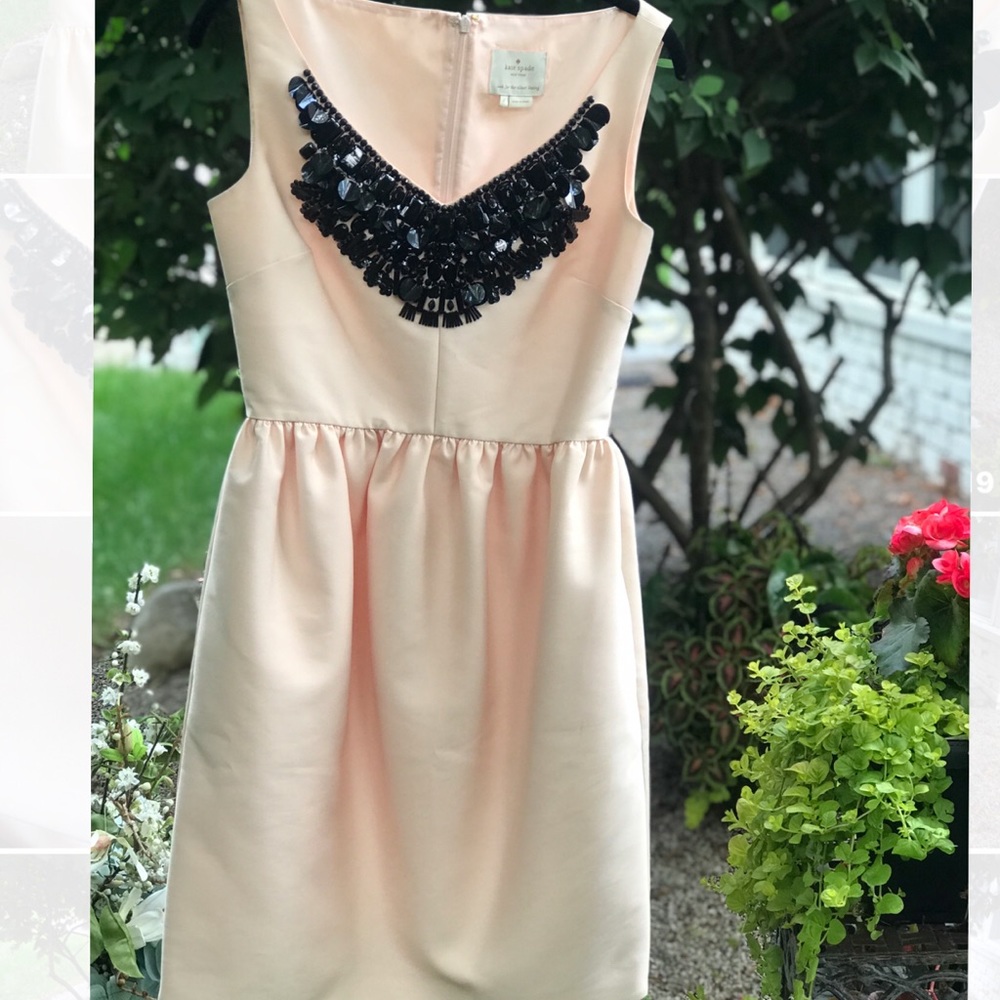 Kate spade soft peach satin dress